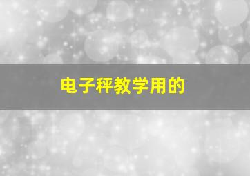 电子秤教学用的