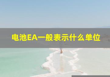 电池EA一般表示什么单位