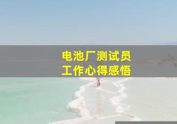 电池厂测试员工作心得感悟