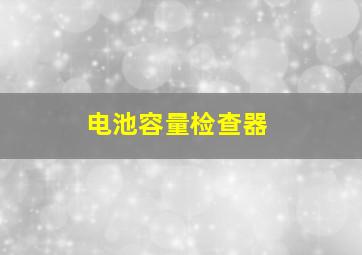 电池容量检查器