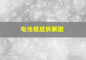 电池模组拆解图