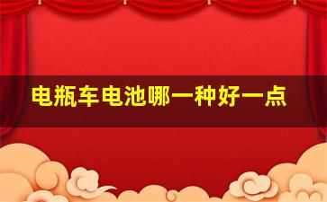 电瓶车电池哪一种好一点