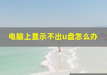 电脑上显示不出u盘怎么办