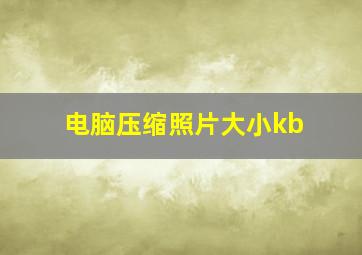 电脑压缩照片大小kb