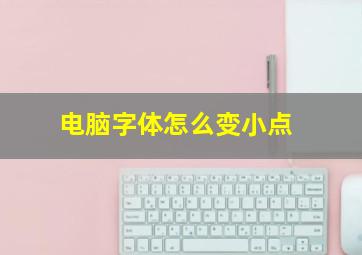 电脑字体怎么变小点