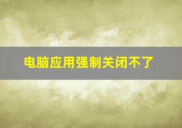 电脑应用强制关闭不了