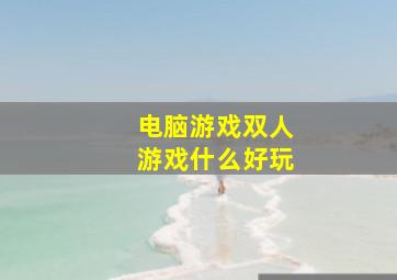 电脑游戏双人游戏什么好玩