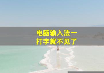 电脑输入法一打字就不见了