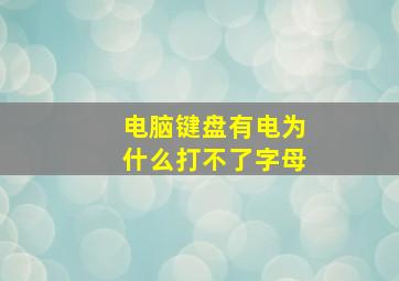 电脑键盘有电为什么打不了字母