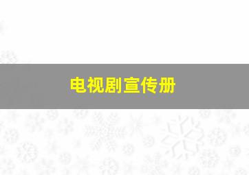 电视剧宣传册