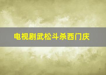 电视剧武松斗杀西门庆