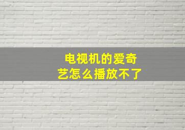 电视机的爱奇艺怎么播放不了