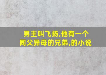 男主叫飞扬,他有一个同父异母的兄弟,的小说