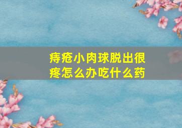 痔疮小肉球脱出很疼怎么办吃什么药