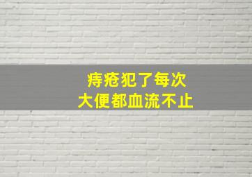 痔疮犯了每次大便都血流不止