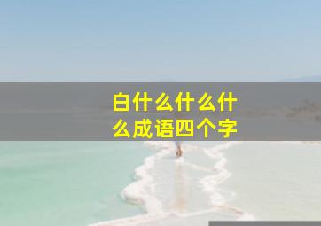 白什么什么什么成语四个字