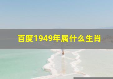 百度1949年属什么生肖