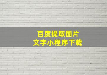 百度提取图片文字小程序下载