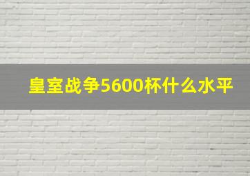 皇室战争5600杯什么水平