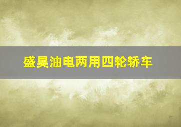 盛昊油电两用四轮轿车