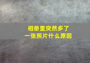 相册里突然多了一张照片什么原因