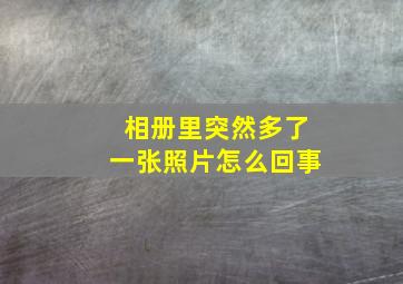 相册里突然多了一张照片怎么回事