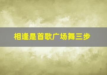 相逢是首歌广场舞三步