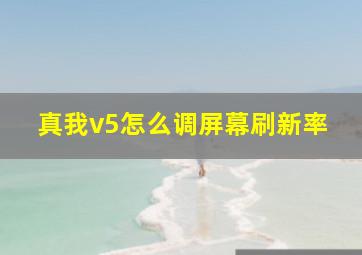 真我v5怎么调屏幕刷新率