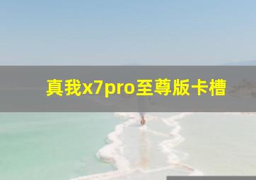 真我x7pro至尊版卡槽