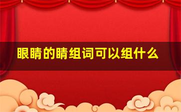 眼睛的睛组词可以组什么