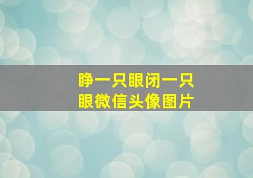 睁一只眼闭一只眼微信头像图片