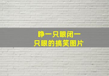 睁一只眼闭一只眼的搞笑图片