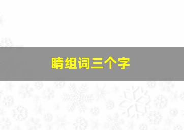 睛组词三个字