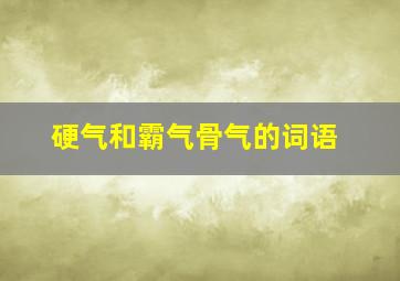 硬气和霸气骨气的词语