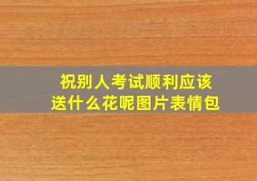 祝别人考试顺利应该送什么花呢图片表情包