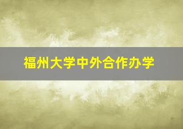 福州大学中外合作办学