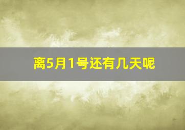 离5月1号还有几天呢