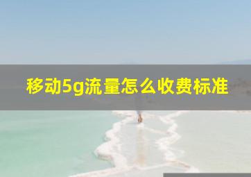 移动5g流量怎么收费标准