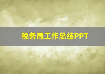 税务局工作总结PPT