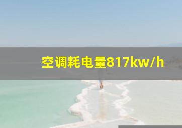 空调耗电量817kw/h