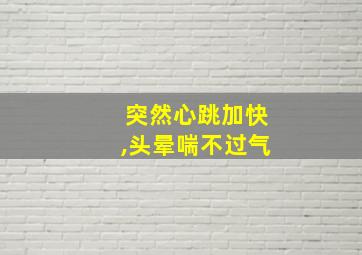 突然心跳加快,头晕喘不过气