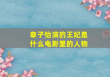 章子怡演的王妃是什么电影里的人物