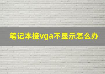 笔记本接vga不显示怎么办