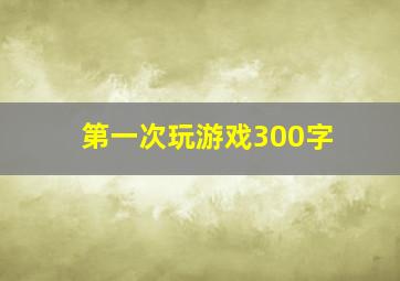 第一次玩游戏300字