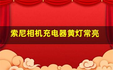 索尼相机充电器黄灯常亮