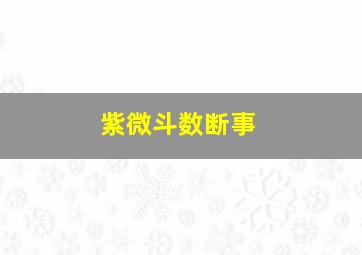 紫微斗数断事