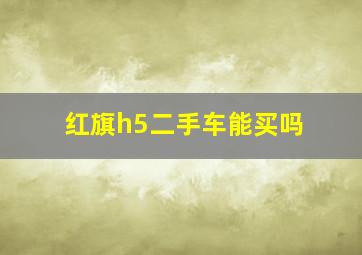 红旗h5二手车能买吗