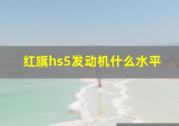 红旗hs5发动机什么水平