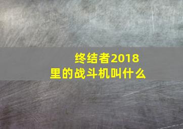 终结者2018里的战斗机叫什么