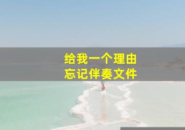 给我一个理由忘记伴奏文件